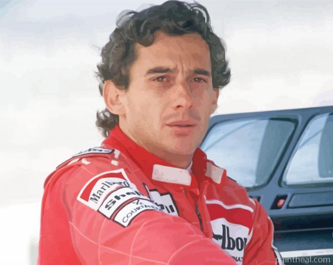 Vintage Ayrton Senna Painting By Numbers Kits