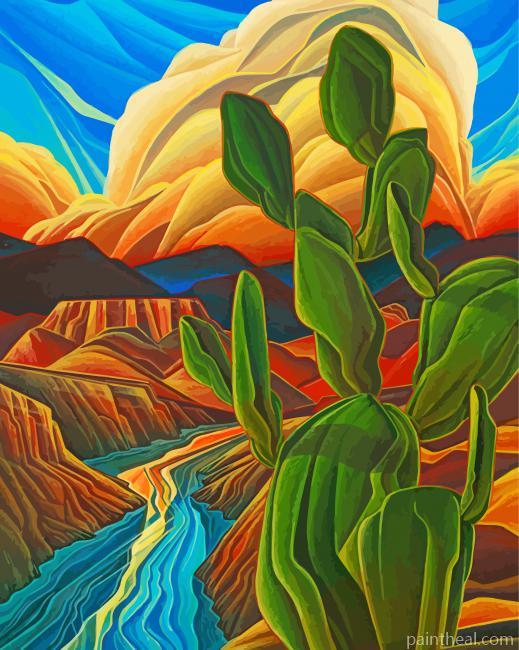 Cactus William Haskell Painting By Numbers Kits