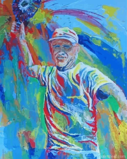 Abstract Pickleball Player Painting By Numbers Kits