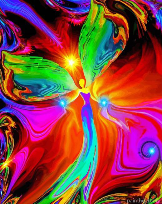 Abstract Colorful Angel Painting By Numbers Kits