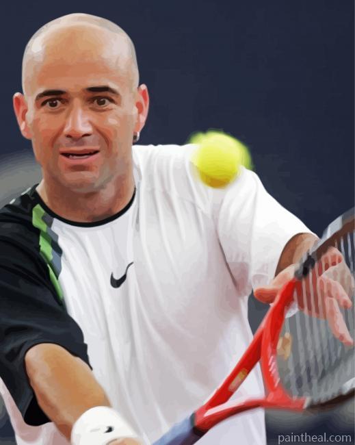 Andre Agassi Player Painting By Numbers Kits