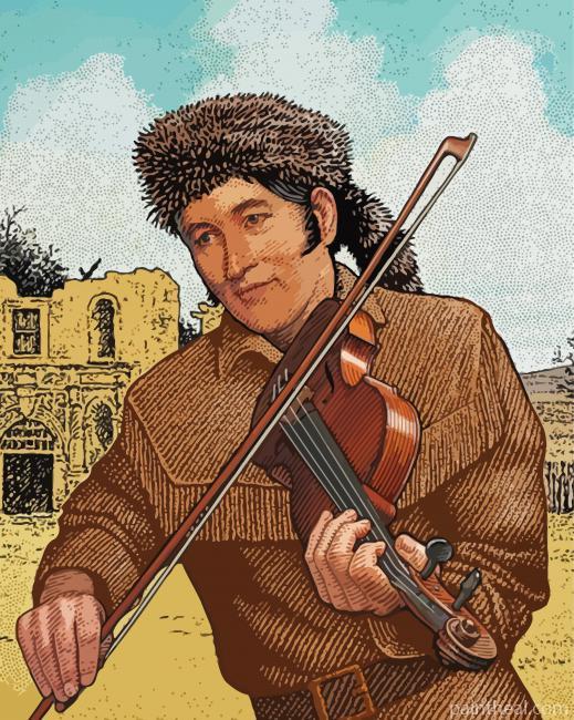 Davy Crockett Playing Music Painting By Numbers Kits