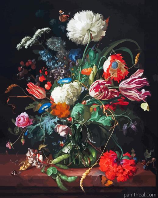 Vase Of Flowers Painting By Numbers Kits