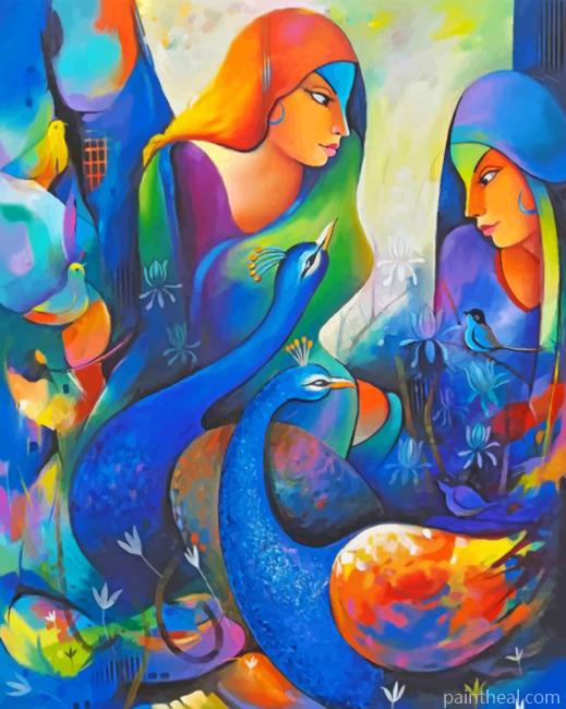 Abstract Women Painting By Numbers Kits