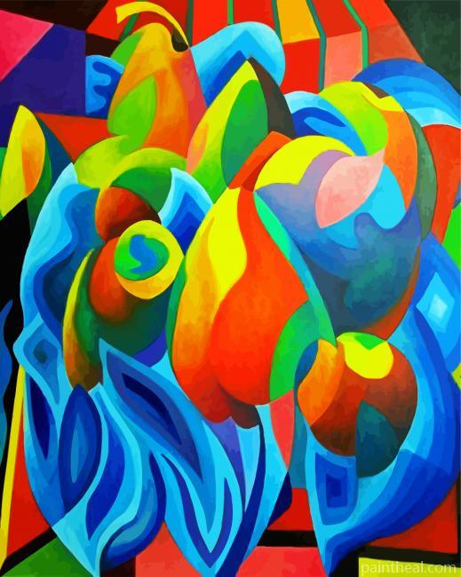 Colorful Abstract Fruit Painting By Numbers Kits