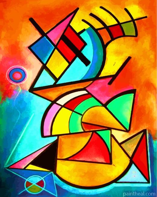 Geometric Abstract Art Painting By Numbers Kits