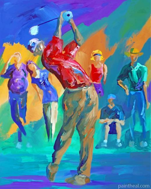 Golf Player Painting By Numbers Kits