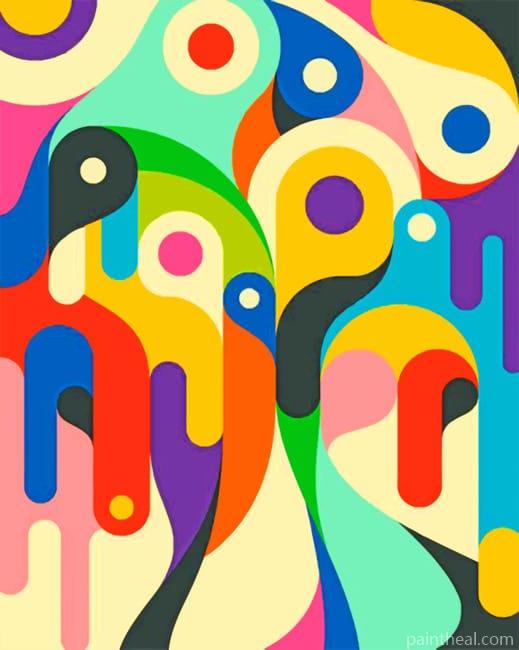 Abstract Colors Mix Up Colorful Painting By Numbers Kits