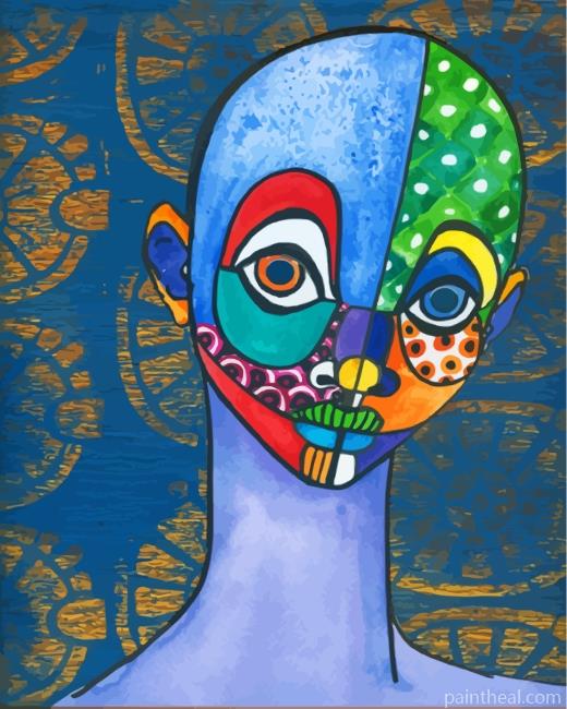 Weird Abstract Face Painting By Numbers Kits