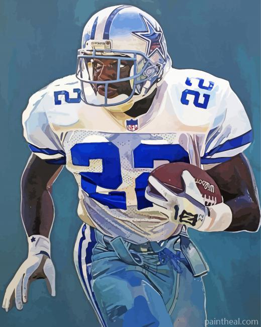 Aesthetic Emmitt Smith Art Painting By Numbers Kits