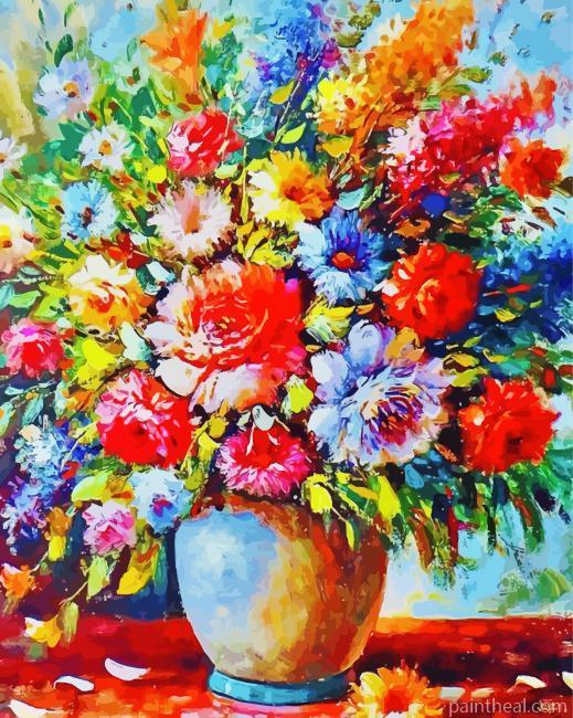 Abstract Mixed Flowers Painting By Numbers Kits