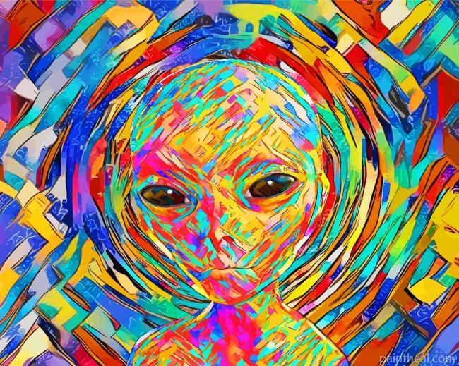 Colorful Abstract Alien Painting By Numbers Kits