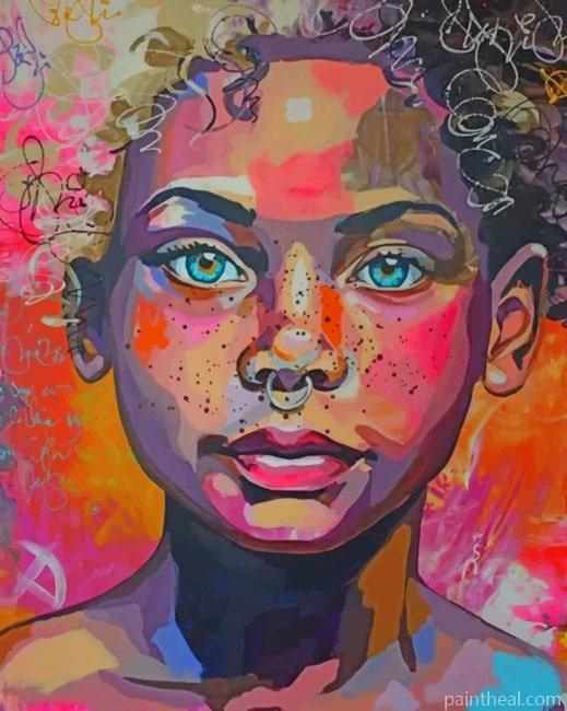 African With Blue Eyes NEW Painting By Numbers Kits