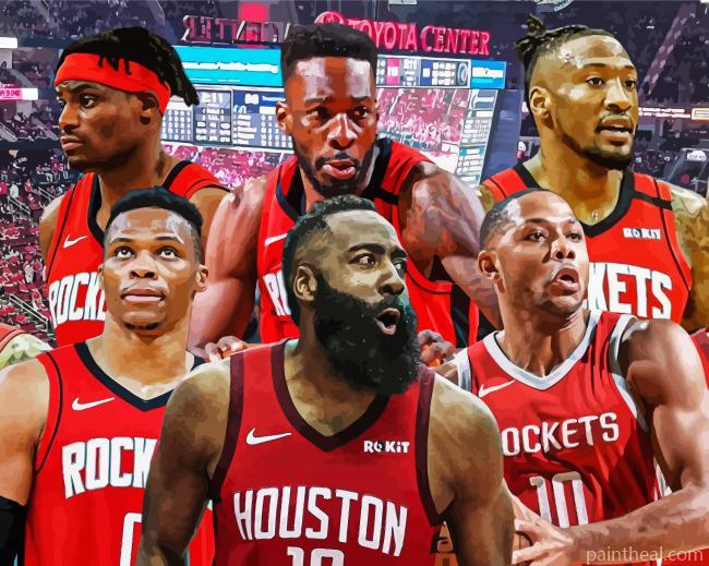Houston Rockets Team Players Painting By Numbers Kits