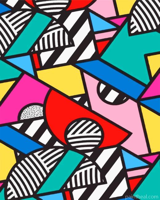 Abstract Art Colorful Painting By Numbers Kits