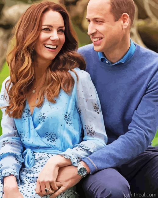 Romantic Prince William And Kate Painting By Numbers Kits