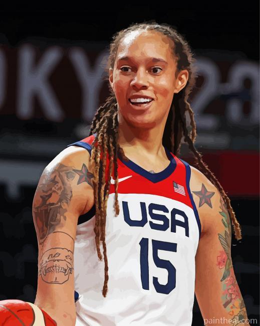 Brittney Griner Basketballer Painting By Numbers Kits