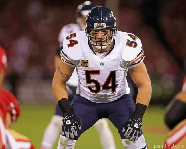 Brian Urlacher Linebacker Painting By Numbers Kits