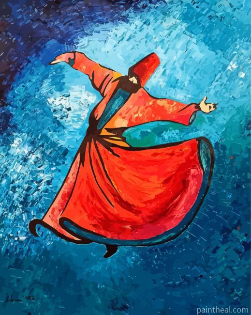 Abstract Sufi Art Painting By Numbers Kits