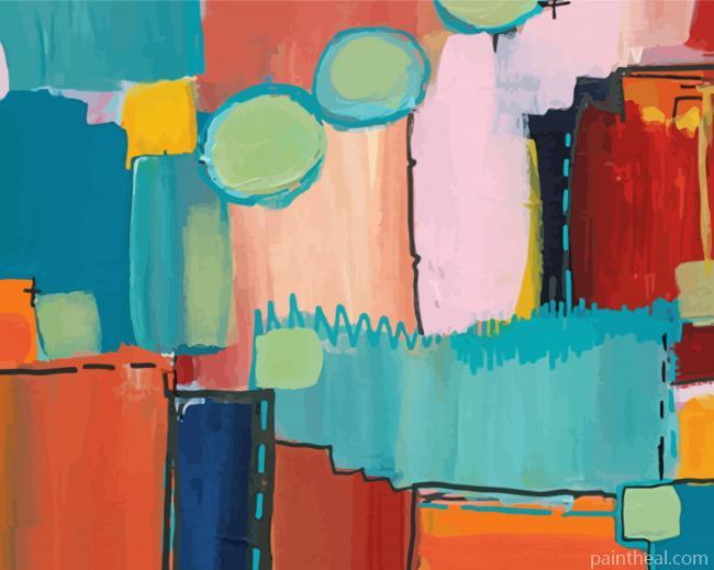 Abstract Mid Century Art Painting By Numbers Kits