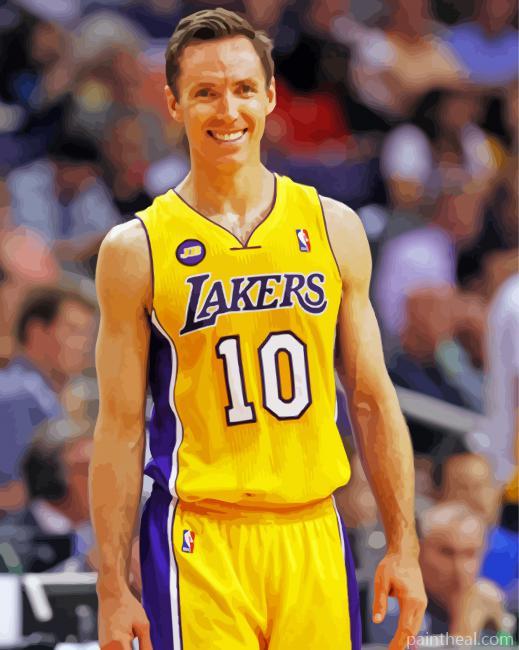 Steve Nash Lakers Player Painting By Numbers Kits