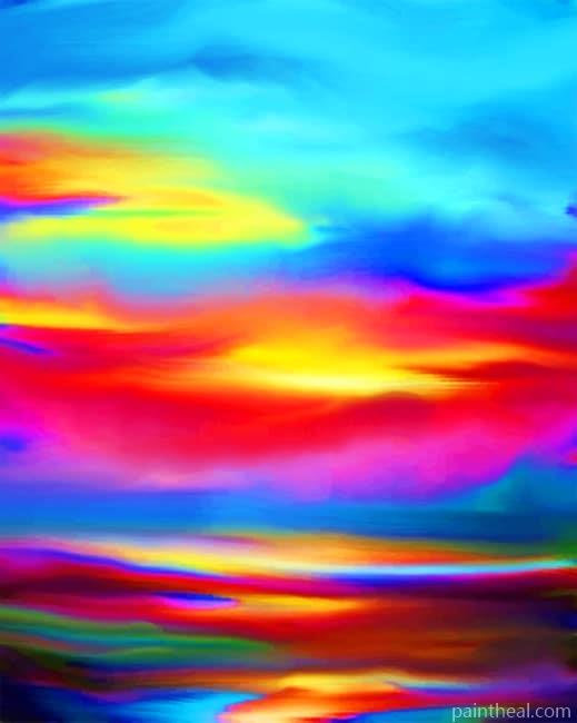 Abstract Colors Colorful Painting By Numbers Kits