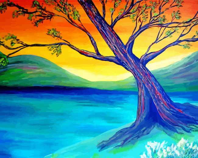 Leaning Tree Painting By Numbers Kits