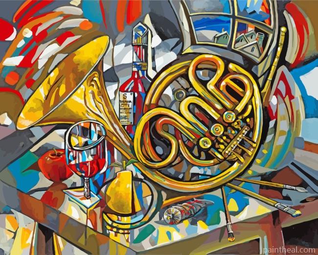 Abstract Tuba Art Painting By Numbers Kits