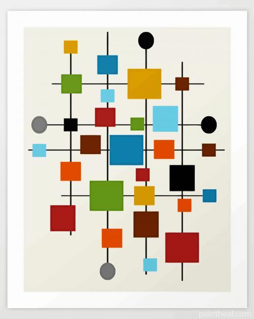 Mid Century Modern Art Painting By Numbers Kits