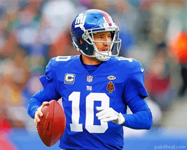 The American Football Player Eli Manning Painting By Numbers Kits