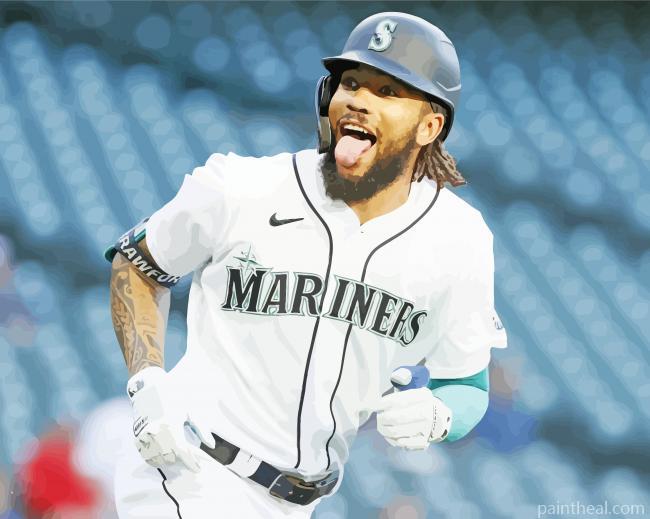 Seattle Mariners Baseball Player Painting By Numbers Kits