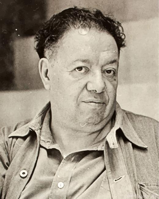 Diego Rivera Black And White Painting By Numbers Kits