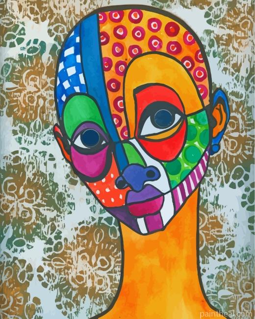 Aesthetic Abstract Face Painting By Numbers Kits