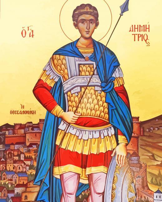 Demetrius Of Thessaloniki Painting By Numbers Kits