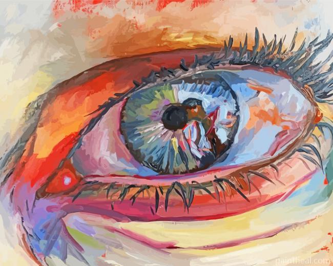 Abstract Lady Eye Painting By Numbers Kits