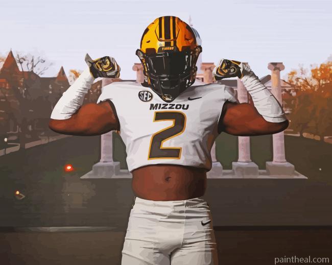 American Football Mizzou Player Painting By Numbers Kits