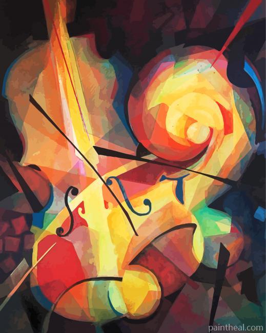 Abstract Violinist Art Painting By Numbers Kits