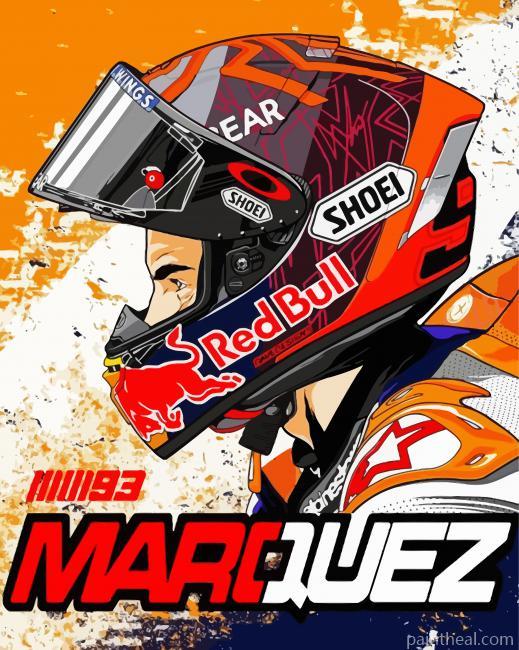 Marc Marquez Art Painting By Numbers Kits