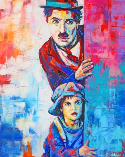 Colorful Charlie Chaplin Painting By Numbers Kits