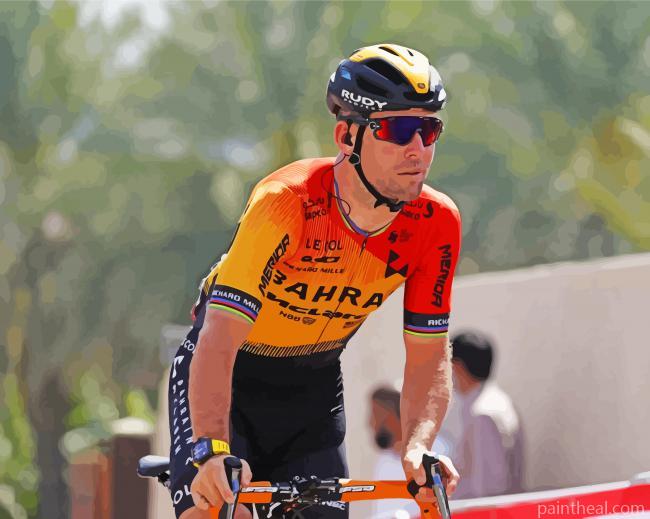 Mark Cavendish Bicycle Racing Painting By Numbers Kits