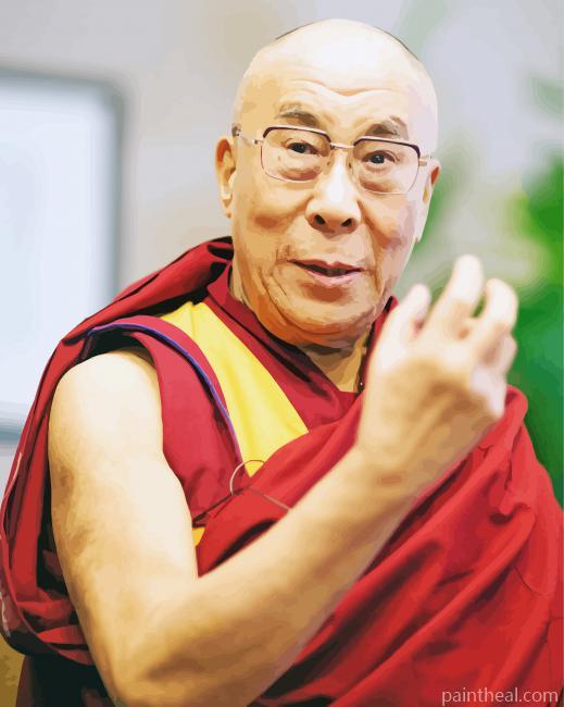 Aesthetic Tenzin Gyatso Painting By Numbers Kits