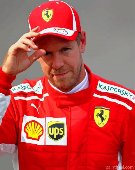 Sebastian Vettel German Racing Driver Painting By Numbers Kits