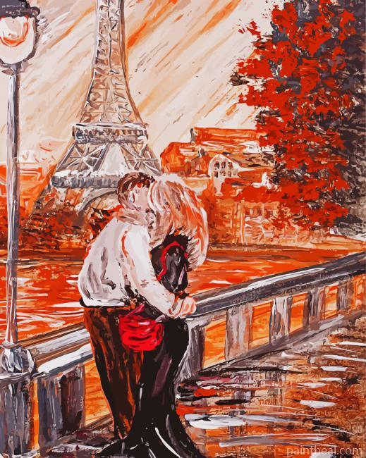 Abstract French Love Painting By Numbers Kits