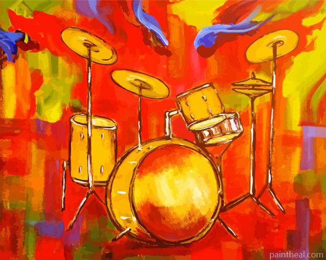 Aesthetic Drumkit Illustration Painting By Numbers Kits