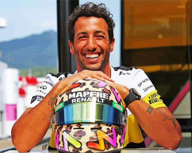 Daniel Ricciardo Australian Car Racer Painting By Numbers Kits