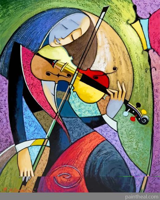 Violin Player Art Painting By Numbers Kits