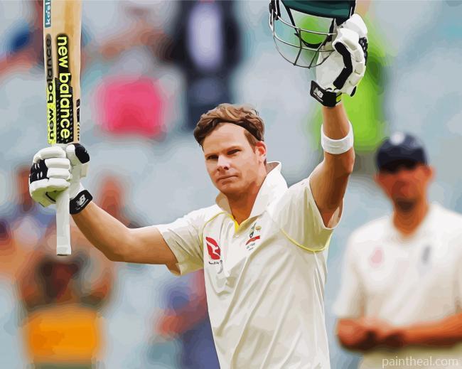 The Cricketer Steve Smith Painting By Numbers Kits