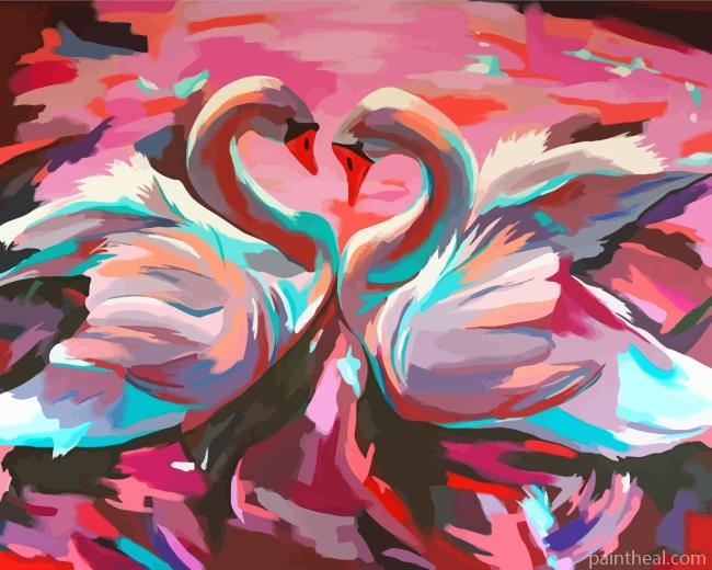 Swans Birds Art Painting By Numbers Kits