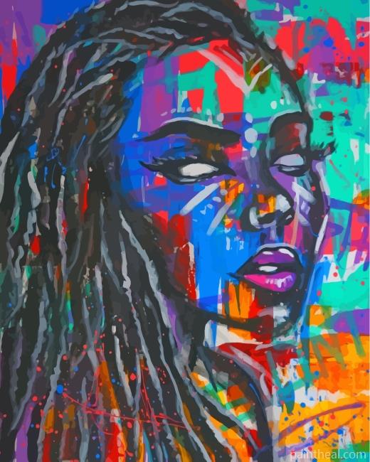 Black Woman Painting By Numbers Kits
