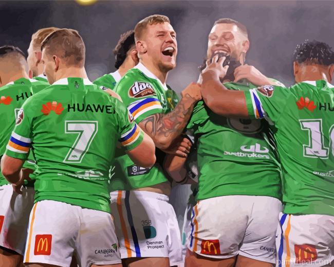 Canberra Raiders National Rugby League Team Painting By Numbers Kits